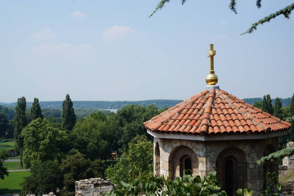 Part of Ruzica church Kalemegdan park in Belgrade
