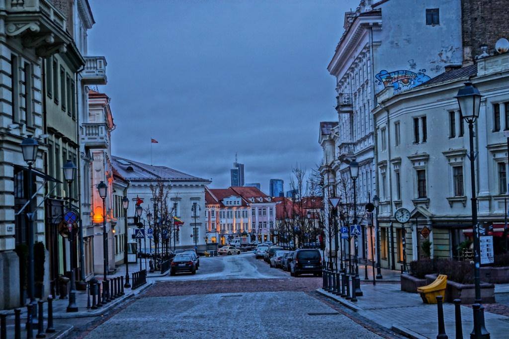 Вильнюс сити на фоне города