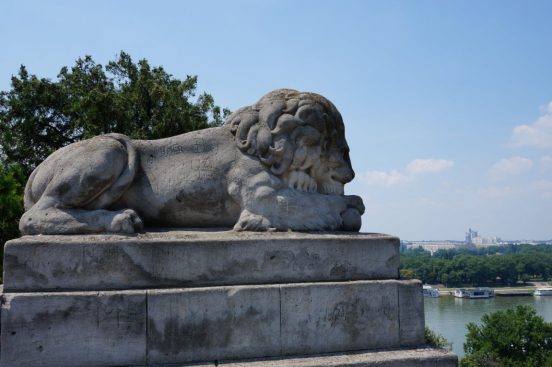 Kalemegdan park Belgrade fortress lion sculpture